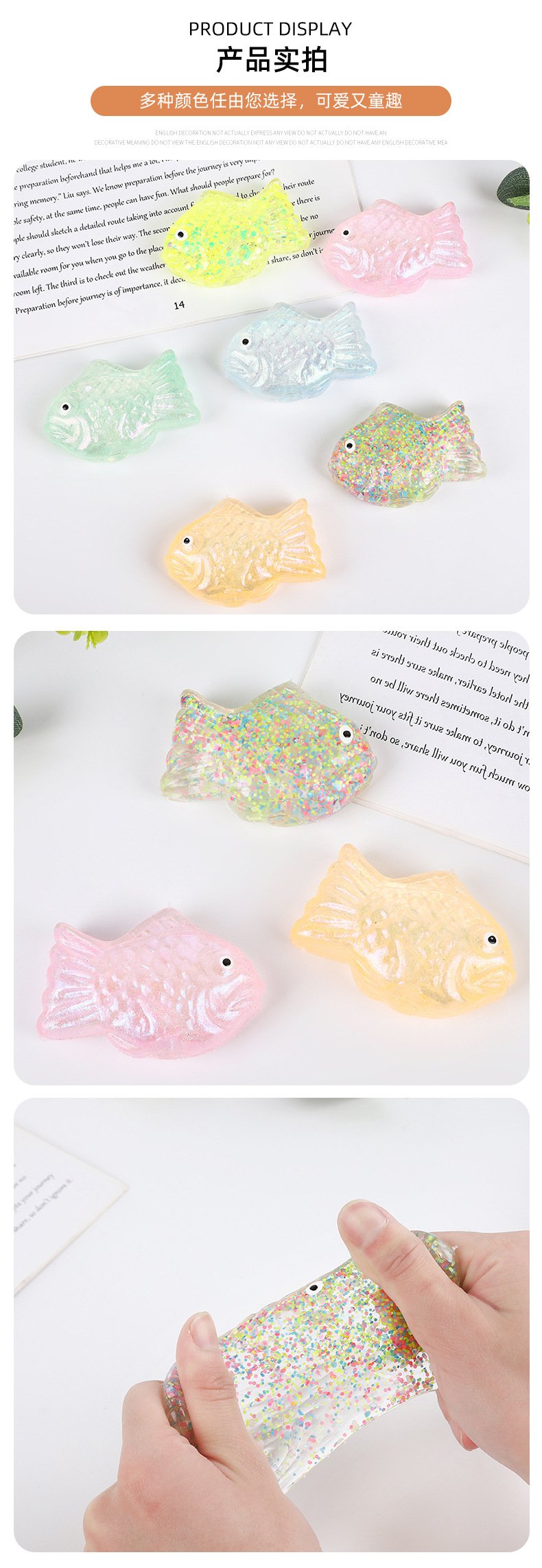 Blue Glitter Carp Squishy – additional product view