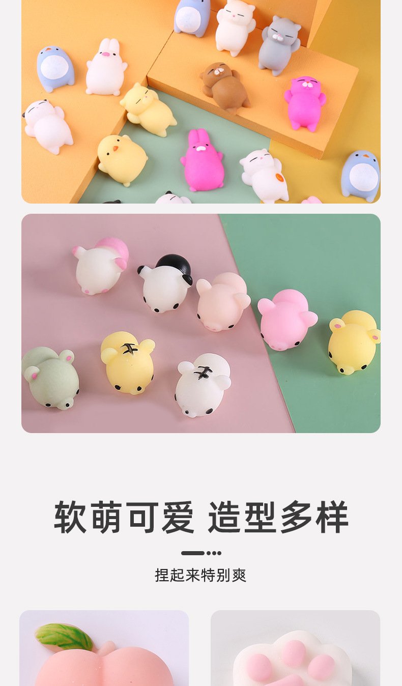 Panda mochi squishy assortment – product and detail views