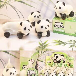 Panda Squishy Toy on Wheels