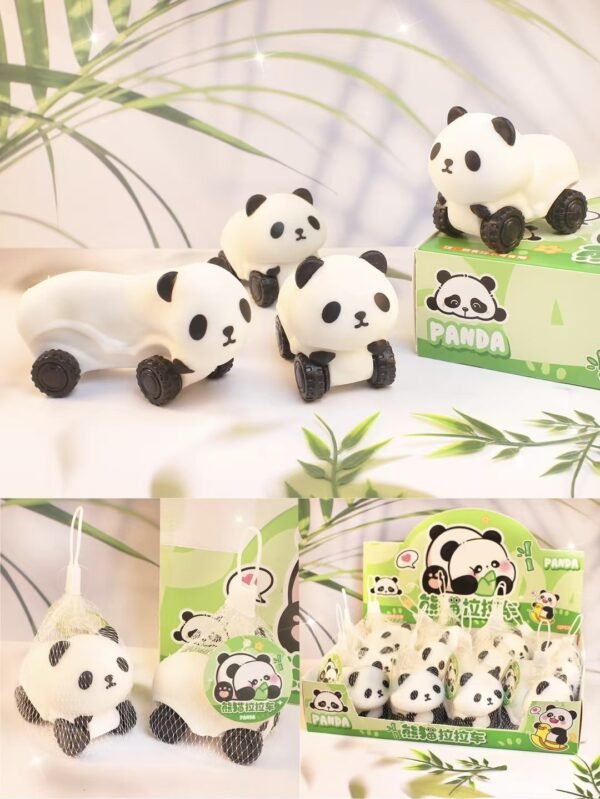 Panda Squishy Toy on Wheels