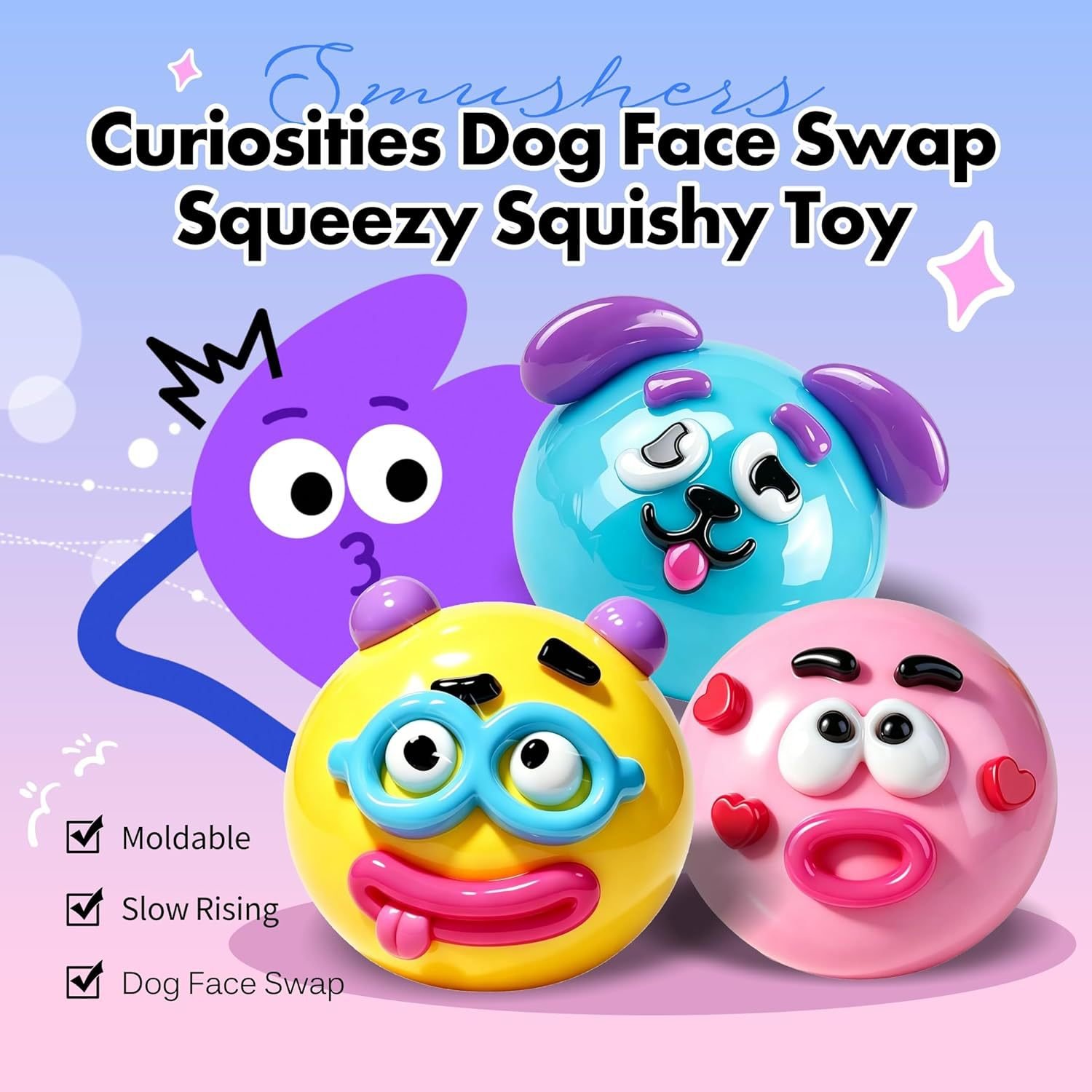 Dog Face Swap Squishy Toy – additional product view