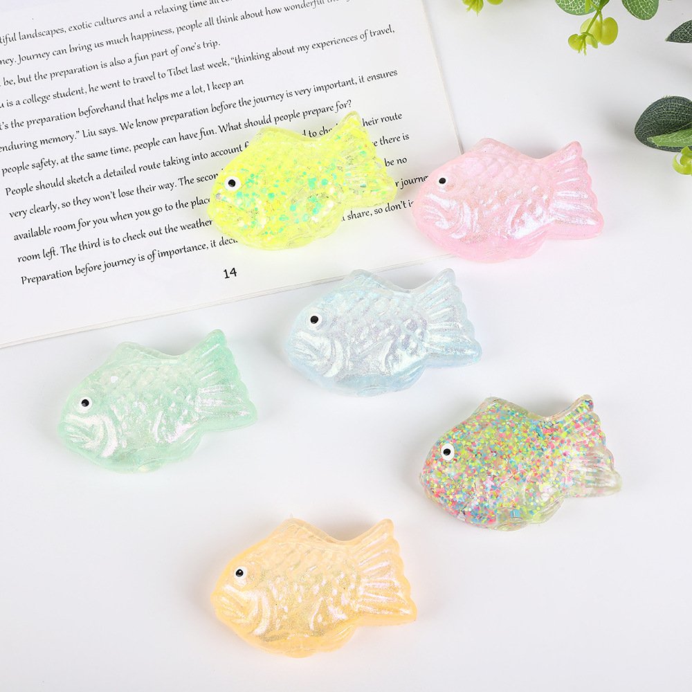 Blue Glitter Carp Squishy – additional product view