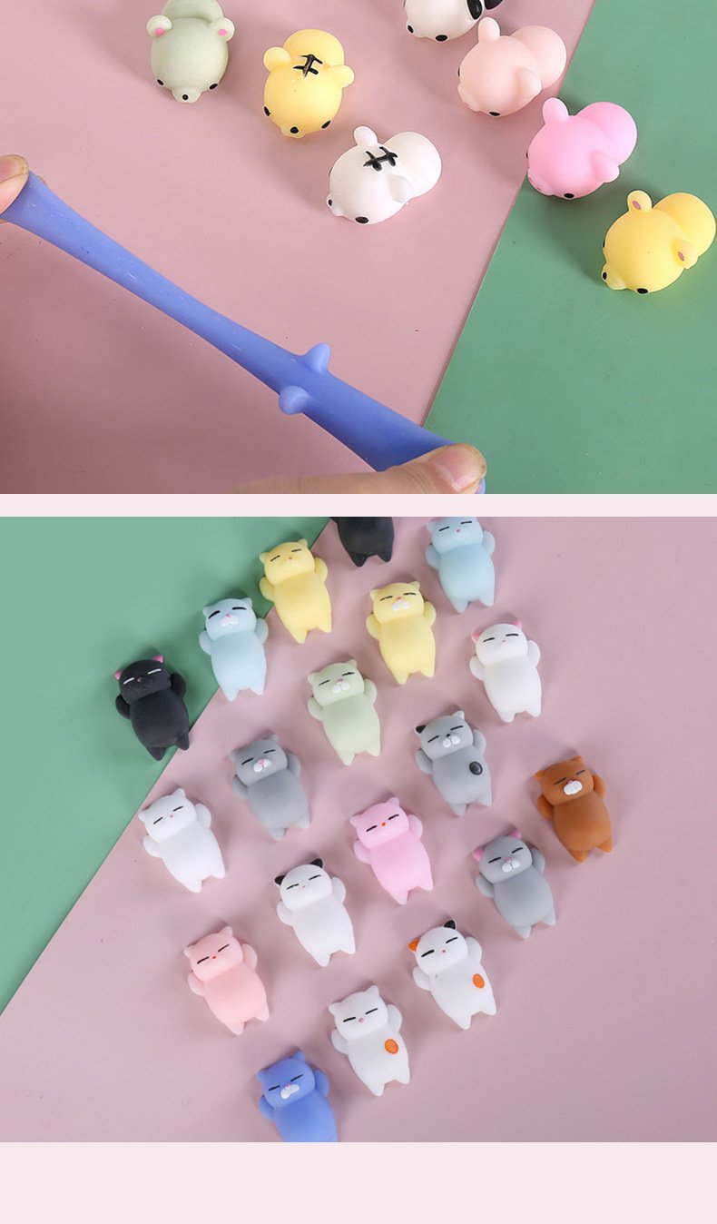 Panda mochi squishy assortment – product and detail views