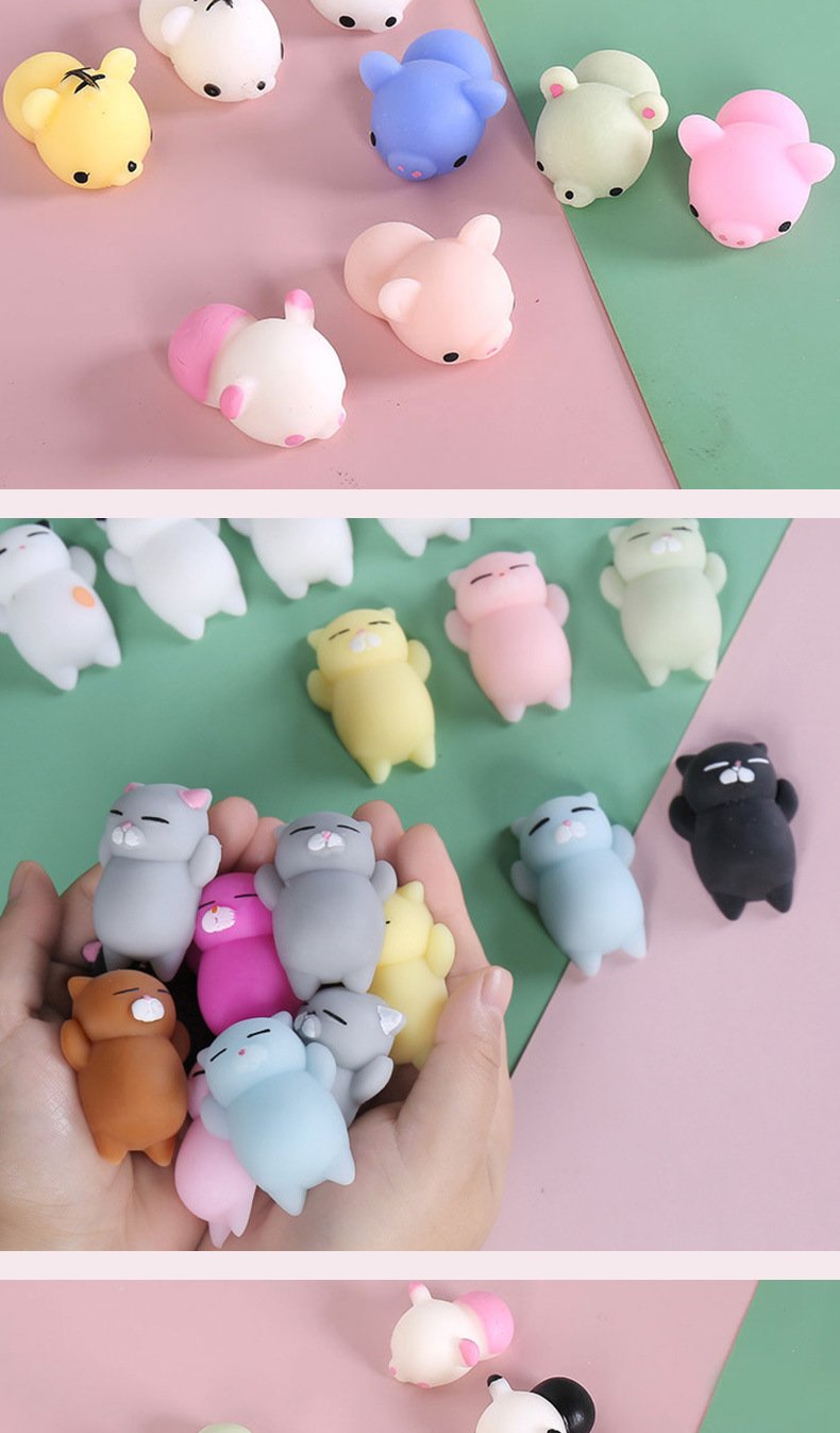Panda mochi squishy assortment – product and detail views
