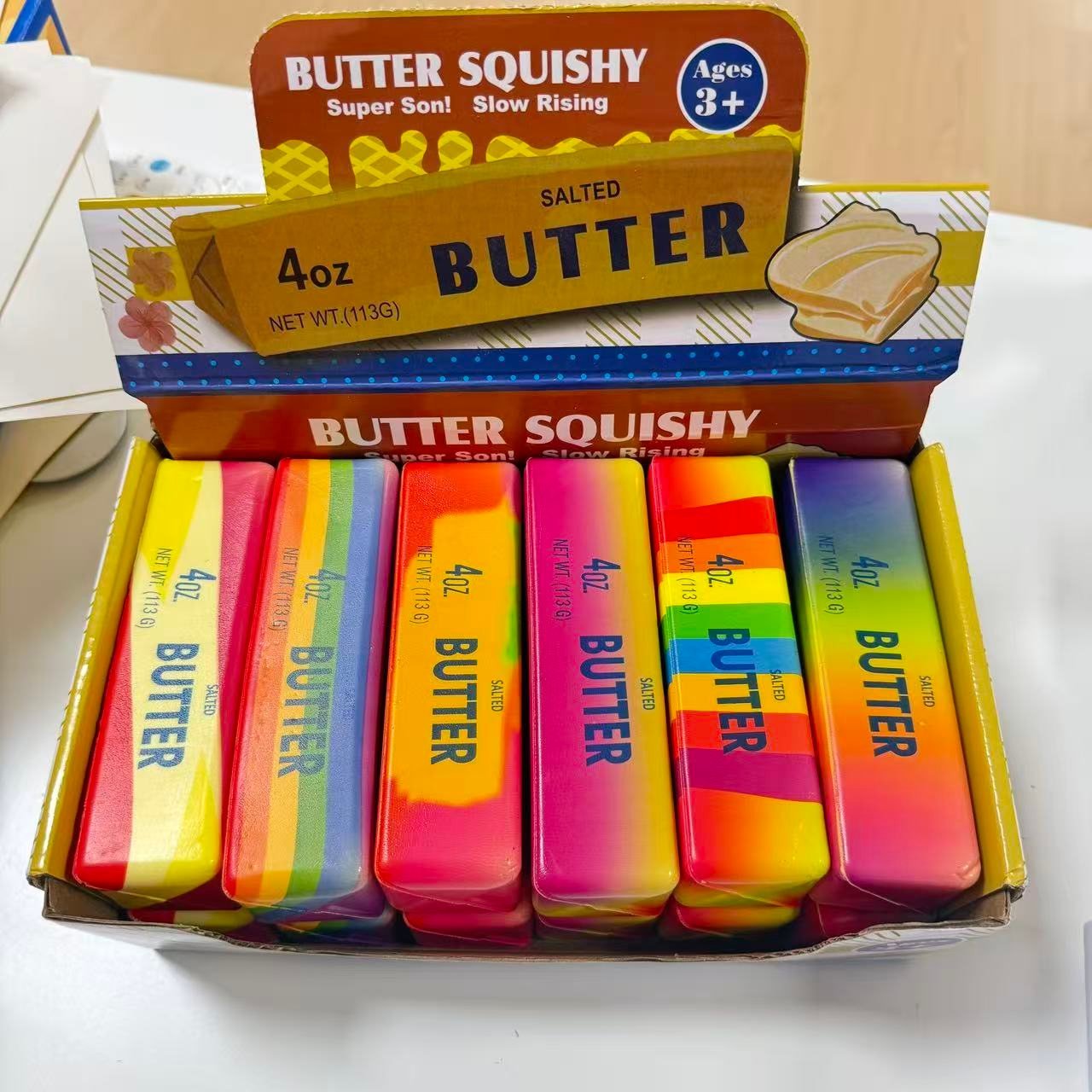 13.5 cm Rainbow Bar Squishy wholesale PU foam squeeze toy