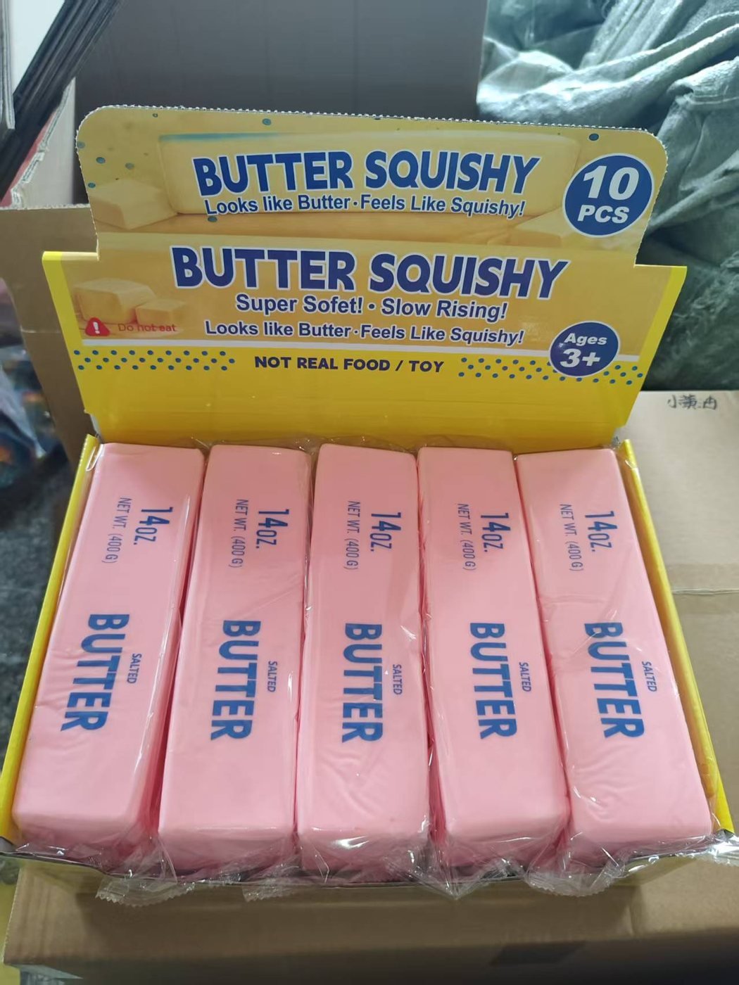24 cm Large Pink Butter Bar Squishy wholesale PU foam squeeze toy