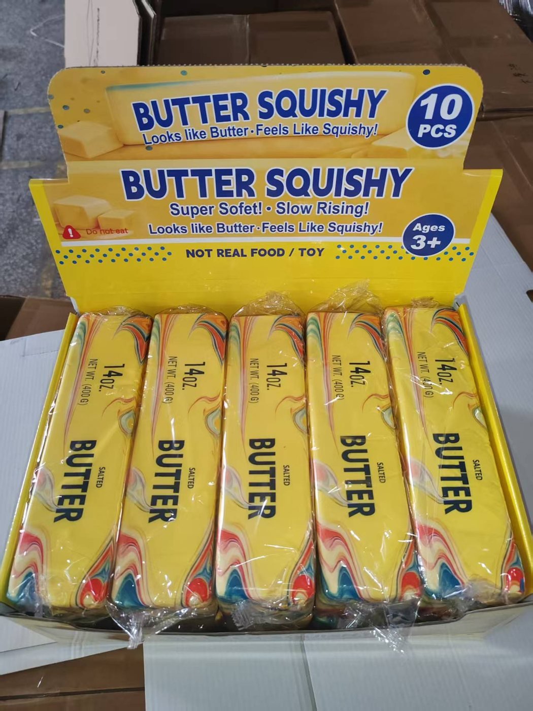 24 cm Marbled Red-Corner Butter Bar Squishy wholesale PU foam squeeze toy