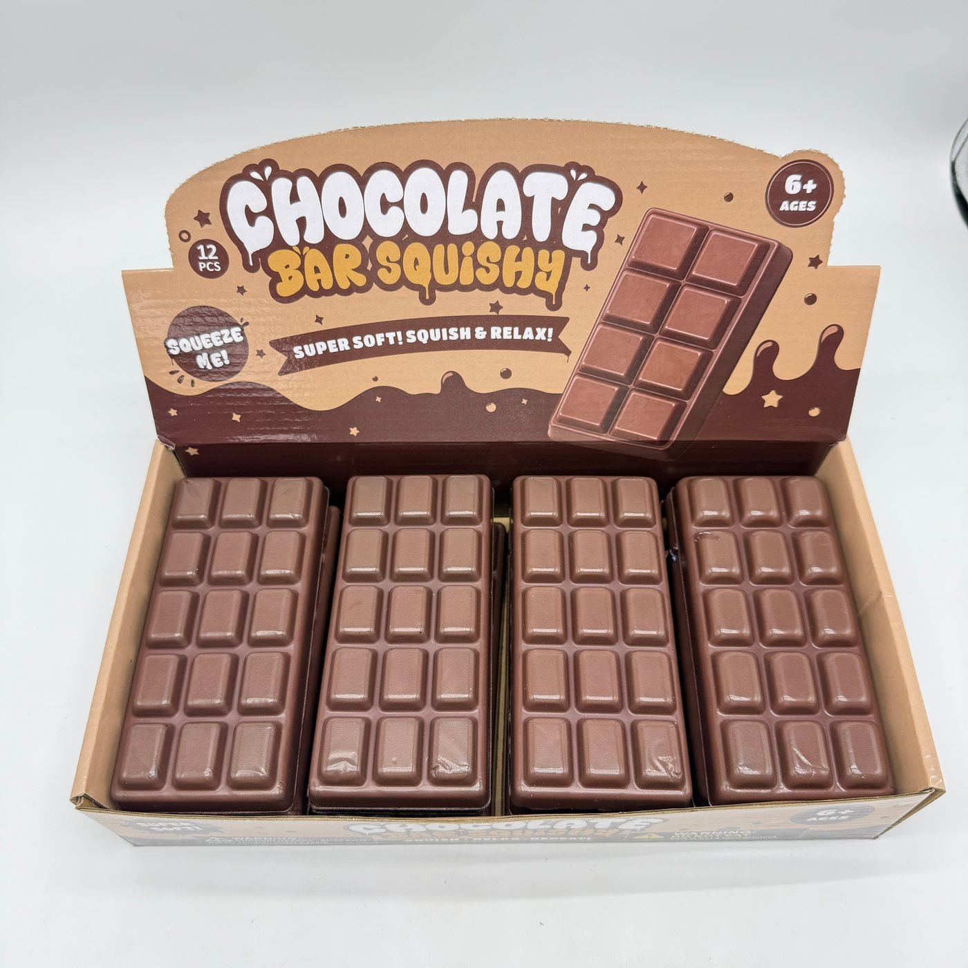 Chocolate Bar Squishy Assortment wholesale PU foam squeeze toy