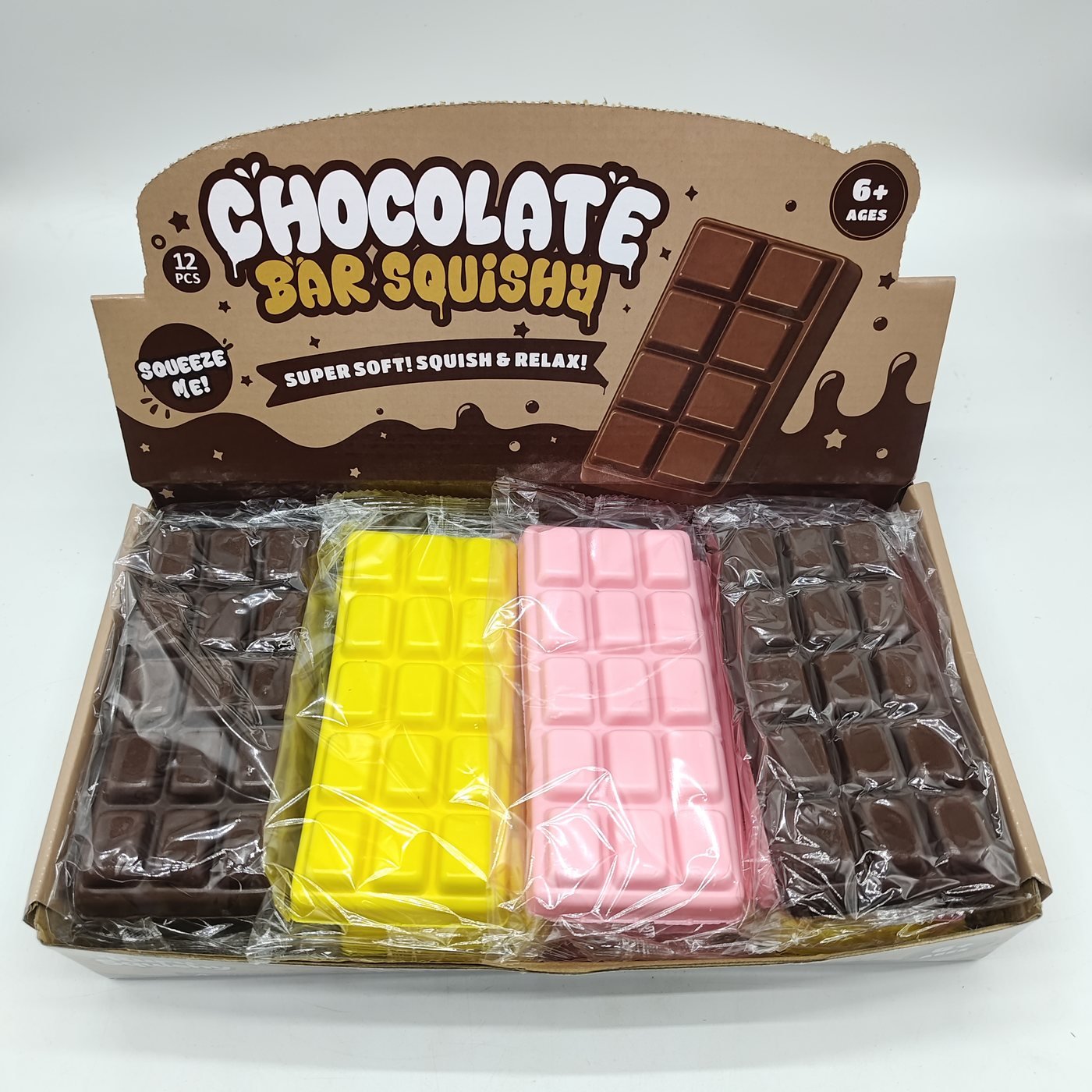 Chocolate Bar Squishy Assortment wholesale PU foam squeeze toy