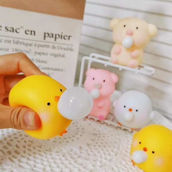 Yellow Bubble Chick Squeeze Toy