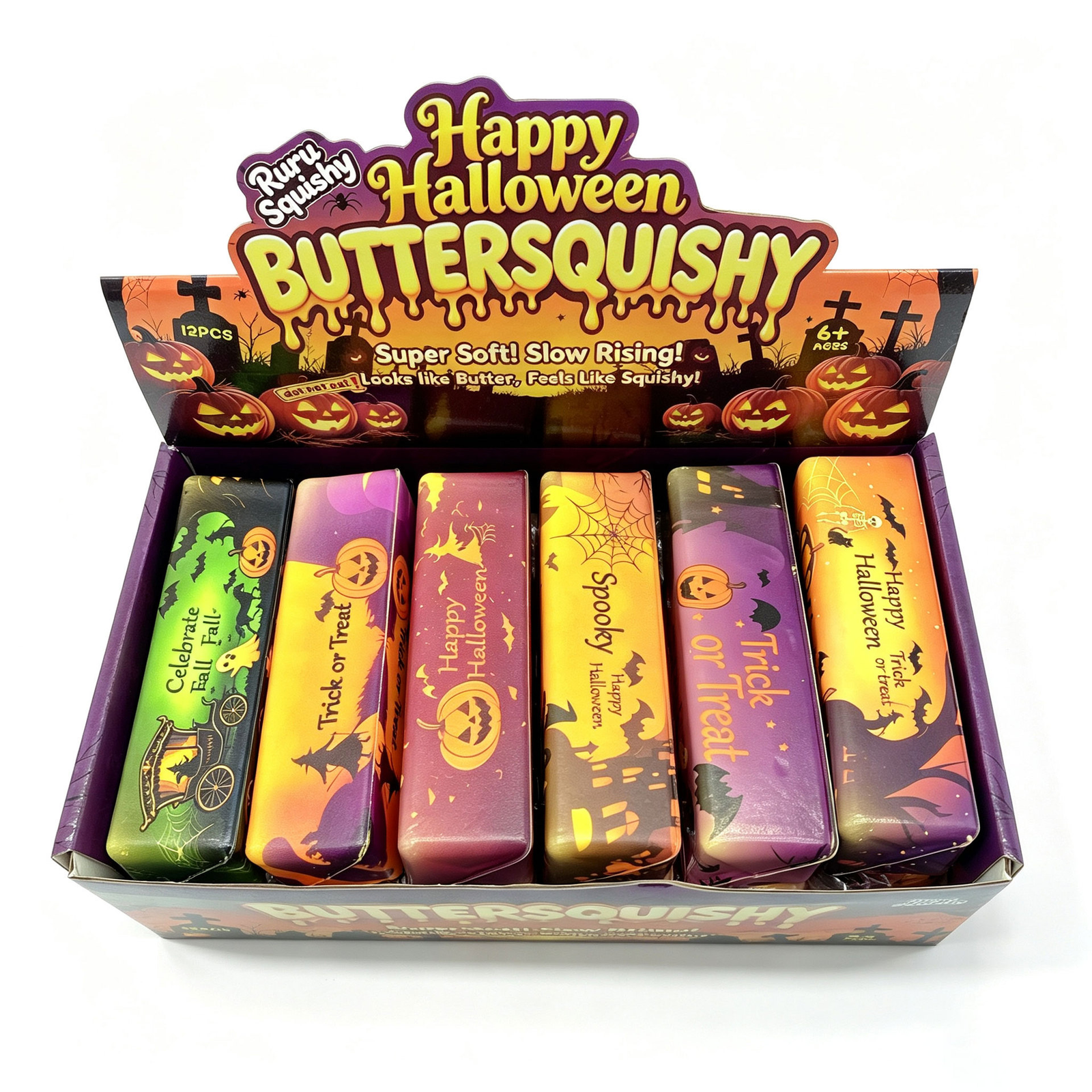 13.5 cm Butter Bar Squishy – product and packaging view