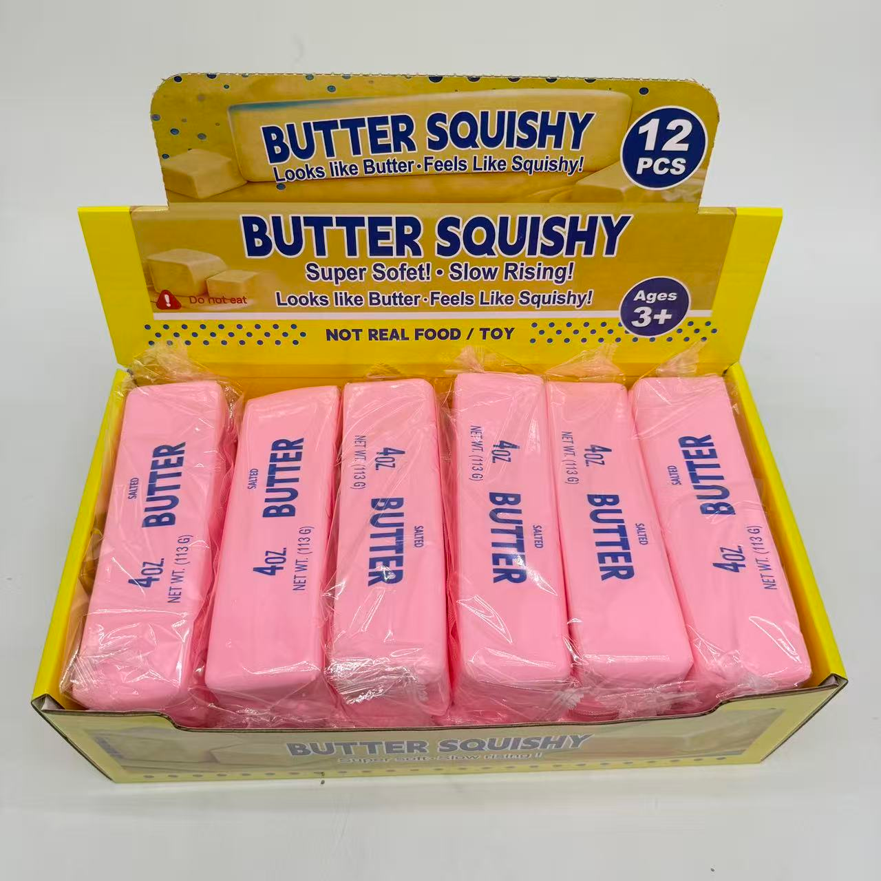 13.5 cm Butter Bar Squishy – product and packaging view