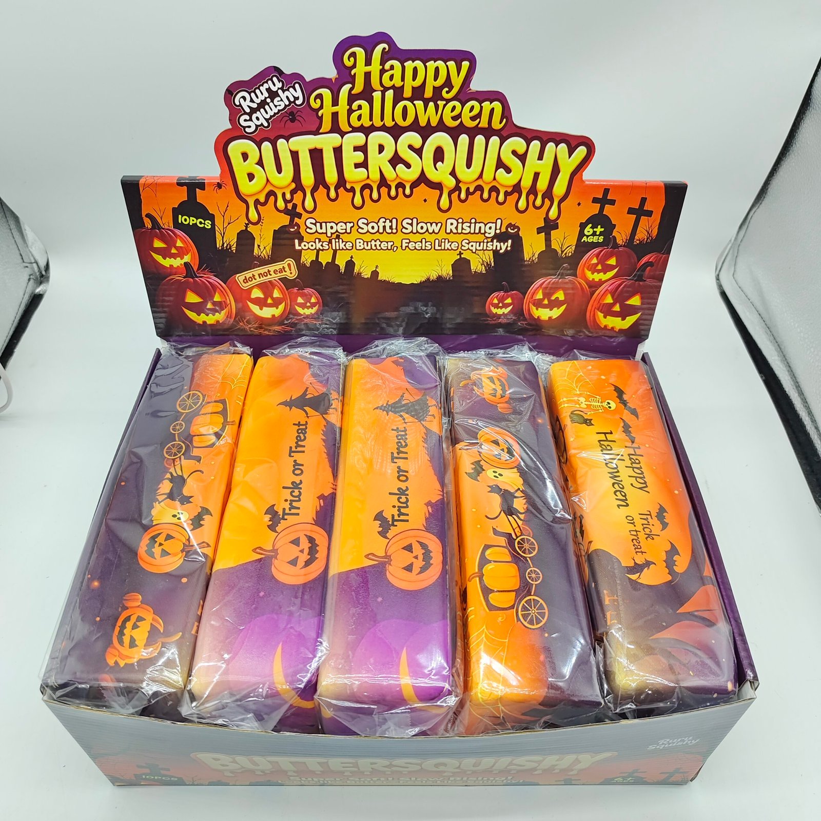 24 cm Large Butter Bar Squishy – product and packaging view